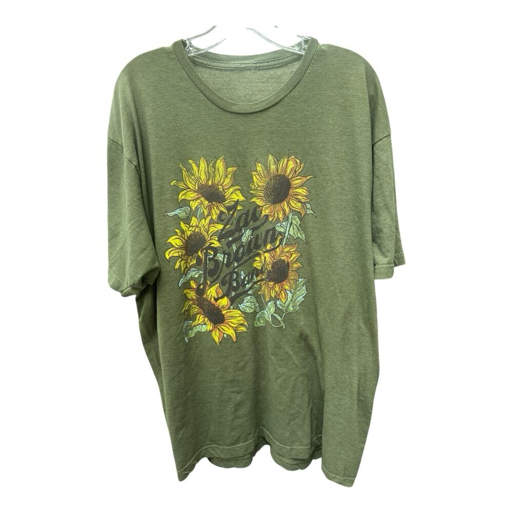 Classic Zac Brown Band 2XL Olive Green T-Shirt Sunflowers Country Music